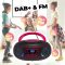 Denver Draagbare DAB Radio CD Speler Kinderen – Bluetooth – Lichteffecten – Boombox – AUX – FM – TDB212PINK review: Bluetooth en DAB radio voor kinderfeestjes