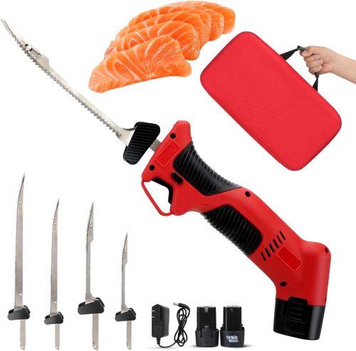 Draadloos elektrisch fileermes met verwisselbare messen en antisliphandgreep review: sneller fileren voor sportvissen