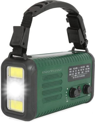 Draagbare Noodradio Solar Opwindbaar en Batterij test noodstroom