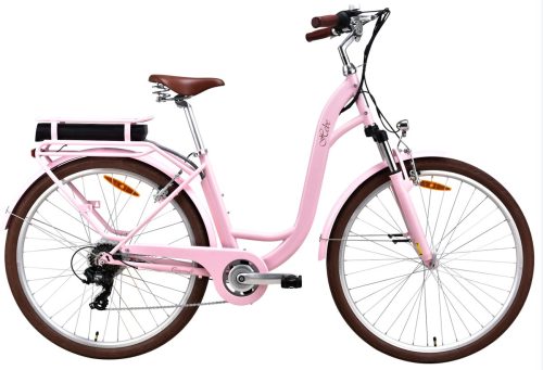 Elektrische fiets dames meisjes roze – 28 inch – 46cm frame – 7 versnellingen – 360 Wh accu review: goede accuduur