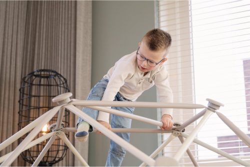 EXIT metal climbing dome ø190cm – pastel test veilig speeltoestel
