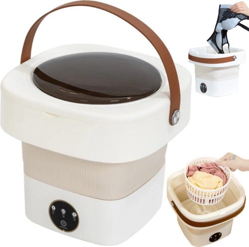 Foldable Mini Draagbare Kleine Opvouwbare Reiswasser Wasmaschine – Kleding & Lingerie 11L – Willekeurige kleur review: snel kleine wasjes op de camping