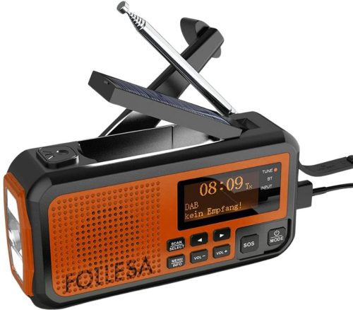 FOLLESA® DAB-373BT Noodradio review: DAB+ en solar powerbank