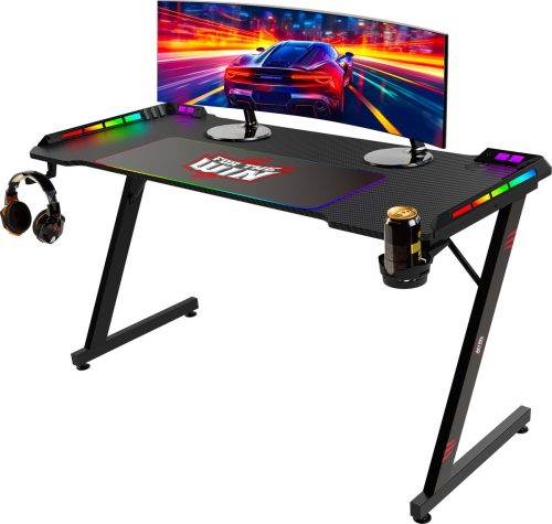 For The Win Gaming Bureau met LED Verlichting review 140 cm breed