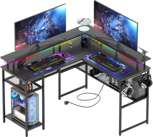 Gaming Bureau met LED Verlichting review: compact hoekbureau