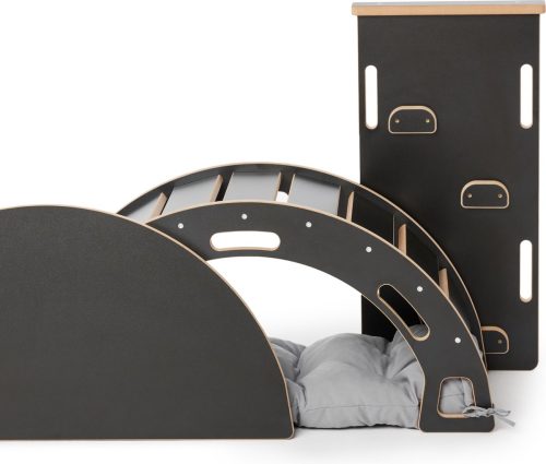 Garronda Klimboog met Kussen Tekentafel en Glijbaan – Klimbrug Met Glijbaan – Montessori Klimrek – Kinderspeelgoed – Kussen – Zwart – GD-OBU review: bevordert motoriek en veilig…