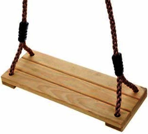 Hardhouten schommelzitje PP touw- (39×13 cm) test voor buiten