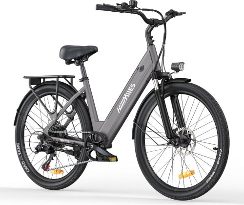 HillMiles Milecity 1 Elektrische Fiets – Motor 250W – Actieradius 80km – 26 Inch – Grijs e-bike test