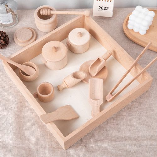 Houten Sensory Speelbak met accessories test: Montessori motoriek