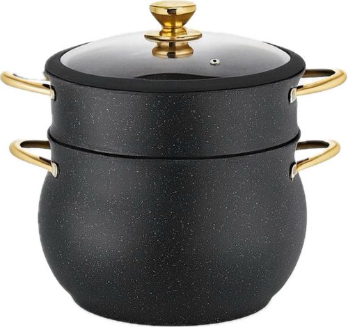 Kadirelli Couscous Pan met Deksel – Ø28cm – Zwart/Goud – Stoompan review: snel stomen op inductie