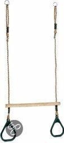 KBT, Houten Trapeze met Kunststof Ringen (groen) test: motoriek