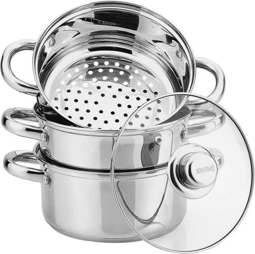 Kinghoff stoompan KH-3321 – met deksel – 20 cm test op inductie