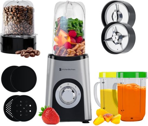 KitchenBrothers Smoothie Blender review: to go gemak, 4 bekers