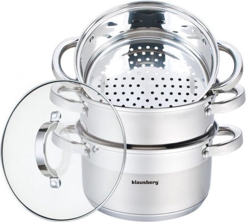 Klausberg 7145 – stoompan – 4 delig – 24cm – rvs – alle warmtebronnen review: gezond stomen op inductie