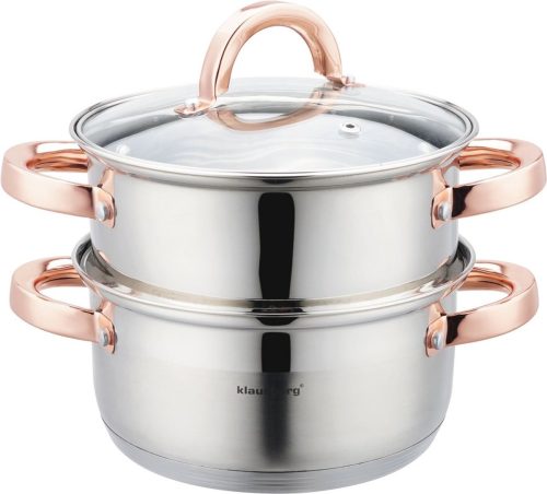 Klausberg 7725 – stoompan – 3 delig – 18cm – rvs – alle warmtebronnen test voor inductie