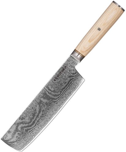 Kurotaka 7 inch Nakiri Japans Keukenmes – Damascus met Luxe Geschenkdoos – Koksmes – Hakmes review: vlijmscherp snijden, damaststaal