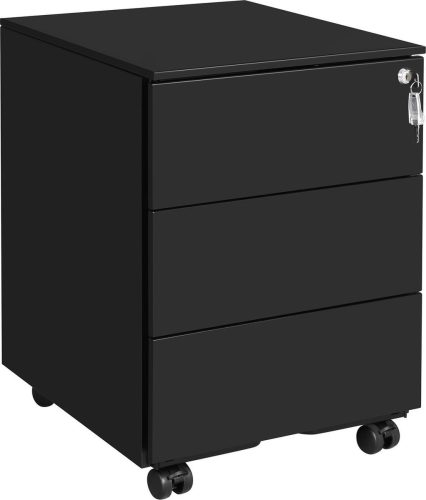 Ladeblok Zwart – Ladeblok Bureau Met Slot 3 Lades 55 x 45 x 39 cm review: veilig opbergen voor kantoor