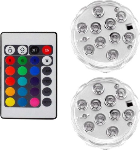 Lampenset – RGB LED gekleurd – op Batterij – ook voor onderwater test waterdicht