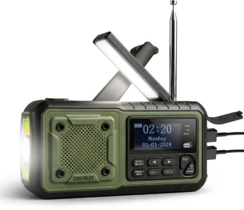 Liveablez® Noodradio Solar Opwindbaar & Batterij test noodpakket