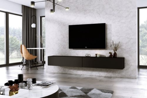 Meubel Square – TV meubel DIAMOND – Mat Zwart – 240cm (2x120cm) – Hangend TV Kast review: ruimtebesparend tv meubel