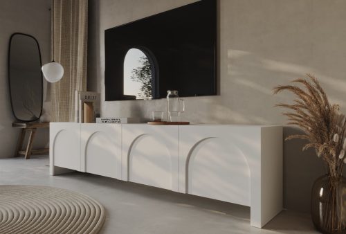 Meubel Square – TV meubel Salamia – Mat Wit – 204cm – TV kasttest