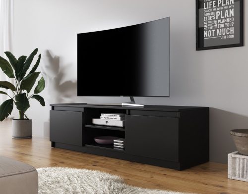 Meubella – TV-Meubel Diaz – Mat Zwart – 120 cm review compact