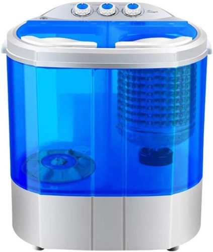 Mini Semi-Automatische Wasmachine met Dubbele Trommel – Compact en Stil review: snel wassen op de camping