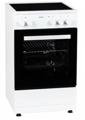 MPM Vrijstaand Fornuis met Keramische Kookplaat met 3 Kookzones en Elektrische Oven van 48L – Wit/Zwart review: 48L oven voor gezinsmaaltijden, energiezuinig