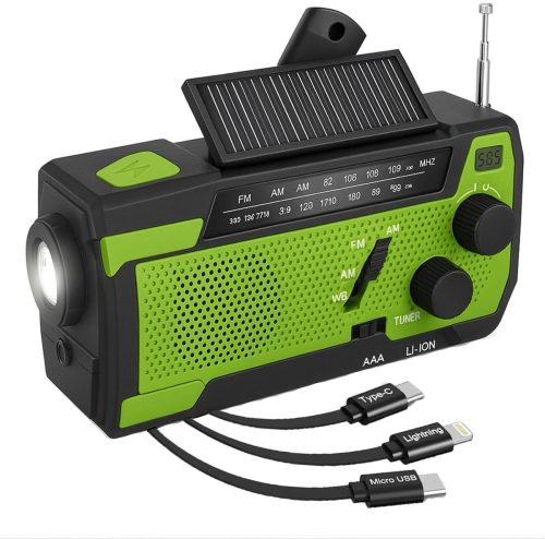 NaturaNex Noodradio Solar Opwindbaar Radio review 4000mAh zaklamp