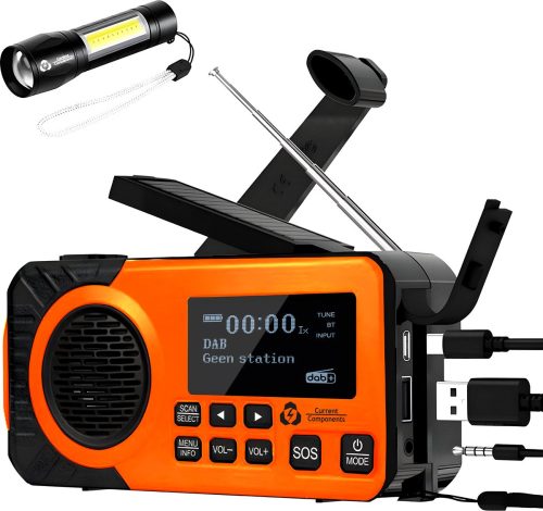 Noodradio – DAB+ – Solar Opwindbaar – Powerbank – Draagbare Radio – Noodpakket – Zaklamp – Opladen en op Batterijen – Bluetooth – Volledig Nederlands review: betrouwbare…