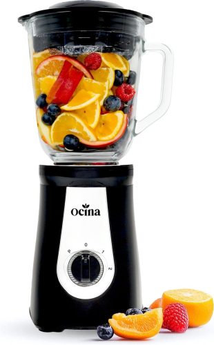Ocina Krachtige Blender – Smoothie Maker – met Glazen Kan – 1 Liter – 500W – Mat Zwart review: gladde smoothies, keukenapparaat