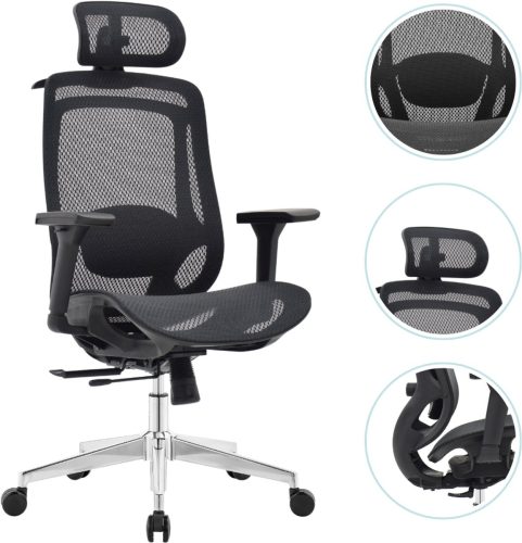 OfficeSense OS150: Ergonomische stoel met 4D-armleuningen