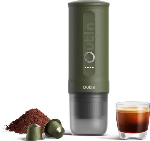 OutIn Nano draagbare elektrische espressomachine review camping