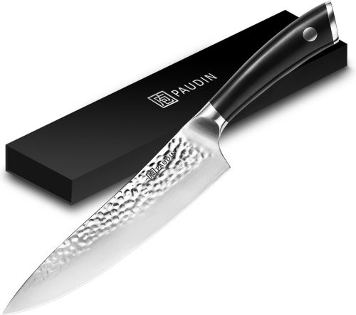 PAUDIN HP1 Professioneel Koksmes 20 cm – Japans mes – Keukenmes – Gehamerd review: scherp voor precisie snijden