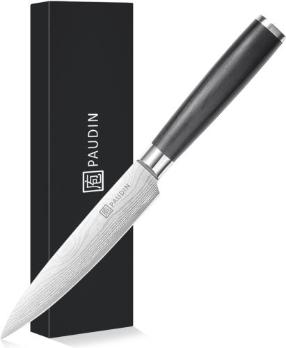 PAUDIN KW5 Officemes 12,5 cm test: scherp snijden, Damascus