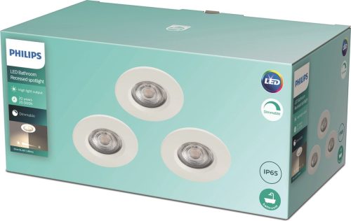 Philips Dive 3‑lichts badkamerinbouwspot (wit) — korte review