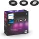 Philips Hue Centura 3‑pack — slimme zwarte GU10 inbouwspots