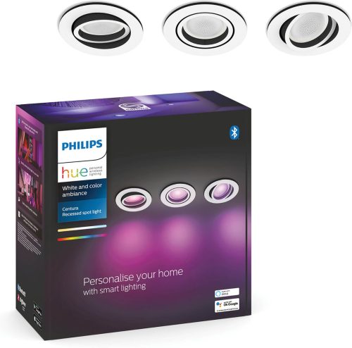 Philips Hue Centura GU10 3‑pack — compacte slimme inbouwspot