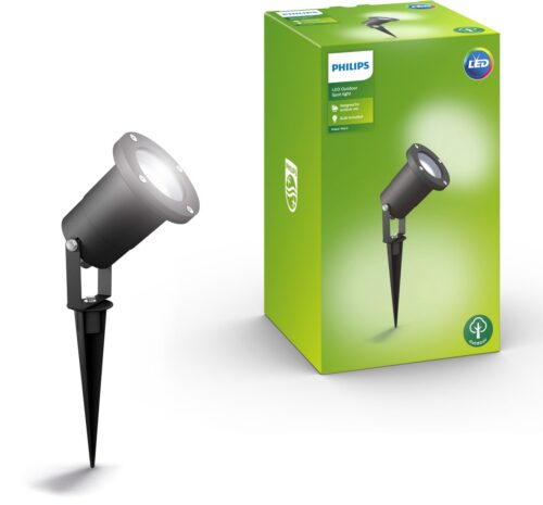 Philips PULED spike prikspot voor buiten – zwart test LED accent