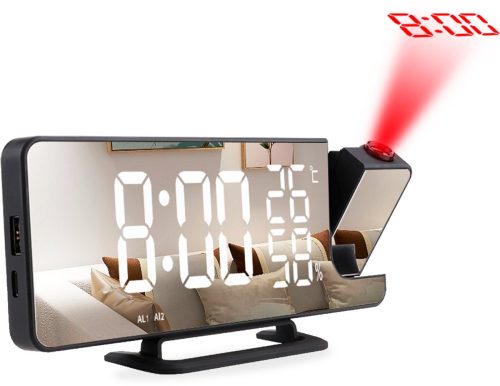 Premes – Wekkerradio met Projectie – Zwart review: projectietijd