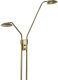 QAZQA Eva — moderne bronzen vloerlamp met leeslamp