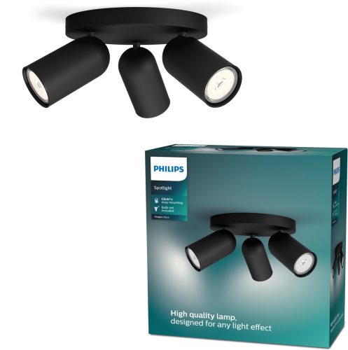 Recensie: Philips Pongee 3‑lichts opbouwspot (zwart)