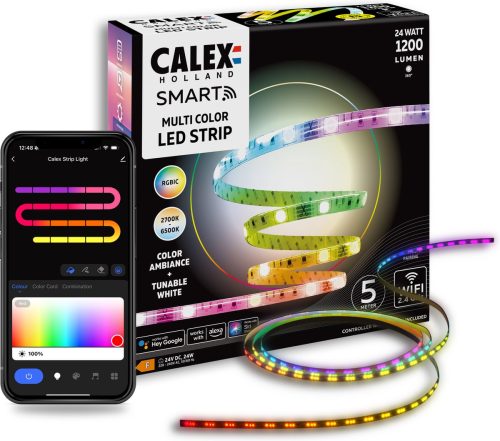 Review: Calex Smart LED Strip 5M — RGBIC+CCT & app‑bediening