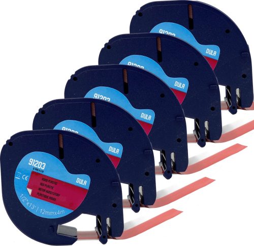 Review: DULA Dymo LetraTag 91203 — Zwart op Rood