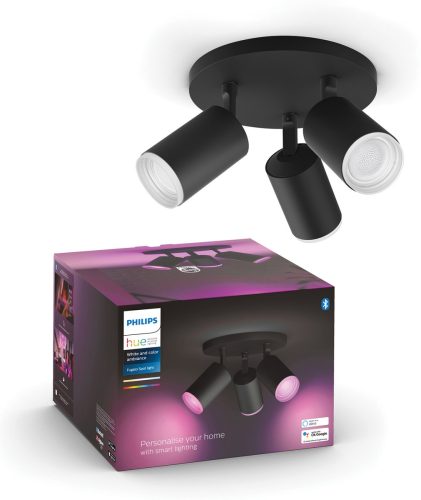 Review: Philips Hue Fugato 3‑spots (zwart) — wit en gekleurd licht