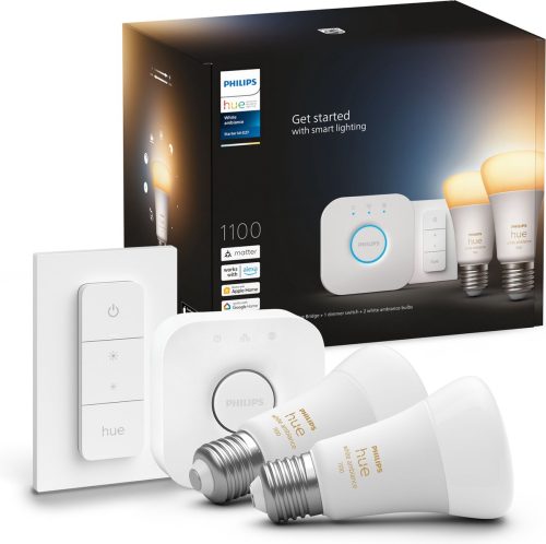 Review: Philips Hue Starterkit — 2×E27 (warm‑tot‑koel) + dimmer
