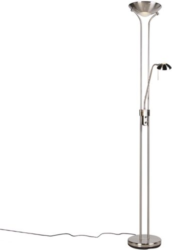 Review: QAZQA Diva LED 2 — strakke 1‑lichts staande lamp in staal