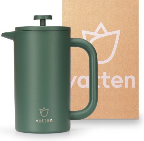 Review: Vatten® Premium RVS French Press 1L — Donkergroen