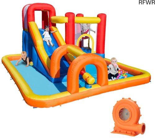 RFWR® Springkasteel met glijbaan voor kinderen review: veilig