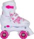 Roces – Quaddy 3.0 – Rolschaatsen – Kinderen – Wit – Roze – 30-33 review: ideaal voor beginnende skaters, verstelbare rolschaatsen